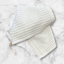Load image into Gallery viewer, NETILAT TOWEL - WHITE COTTON WAFFLE