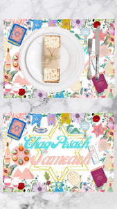 PAPER PLACEMAT - CHAG PESACH PINK