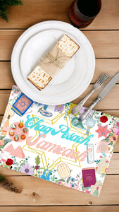 PAPER PLACEMAT - CHAG PESACH PINK