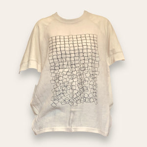 LINEN T-SHIRT - SQUARE PRINT