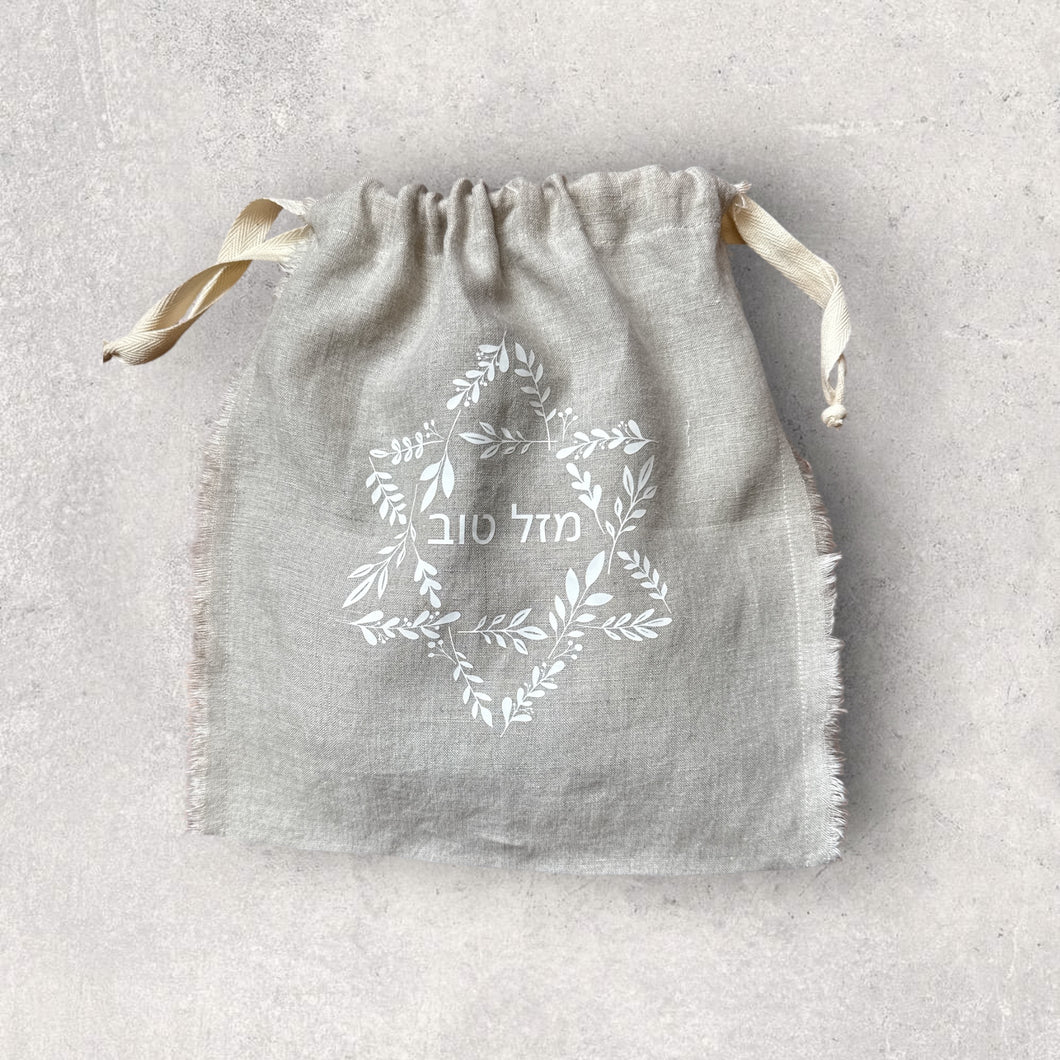 CHUPPAH SMASH BAG AND GLASS - MAZEL TOV STAR