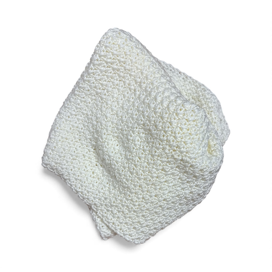 BABY BLANKET CROCHET COTTON BAMBOO