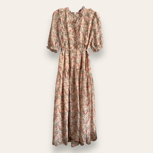 MAXI DRESS FLORAL BUTTONS