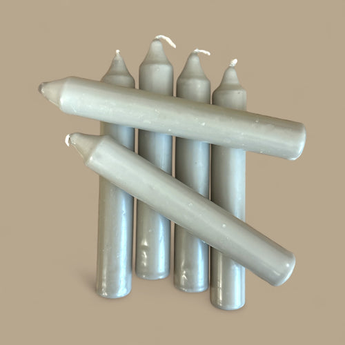 SHABBAT CANDLE SET - GREIGE