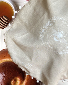 CHALLAH COVER ROUND - LINEN FLORAL