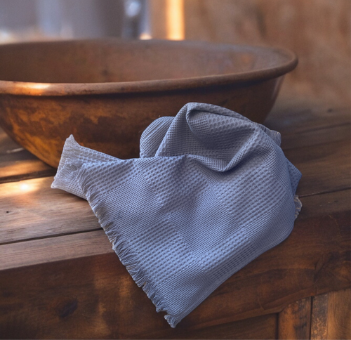 NETILAT TOWEL - BLUE COTTON WAFFLE