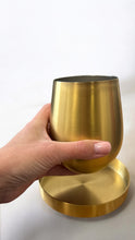 Load image into Gallery viewer, KIDDUSH CUP BRASS AND TRAY