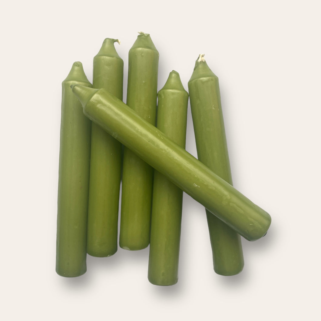 SHABBAT CANDLE SET - OLIVE