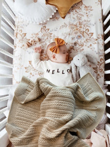 BABY BLANKET CROCHET - BEIGE