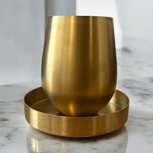 Load image into Gallery viewer, KIDDUSH CUP BRASS AND TRAY