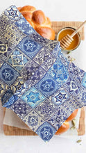 Load image into Gallery viewer, CHALLAH COVER - BLUE STARS