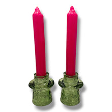 Load image into Gallery viewer, CANDLE HOLDER - GLASS GREEN