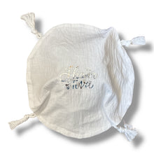 Load image into Gallery viewer, CHALLAH COVER ROUND TASSLE WHITE