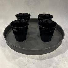 Load image into Gallery viewer, KIDDUSH CUP AND TRAY - BLACK