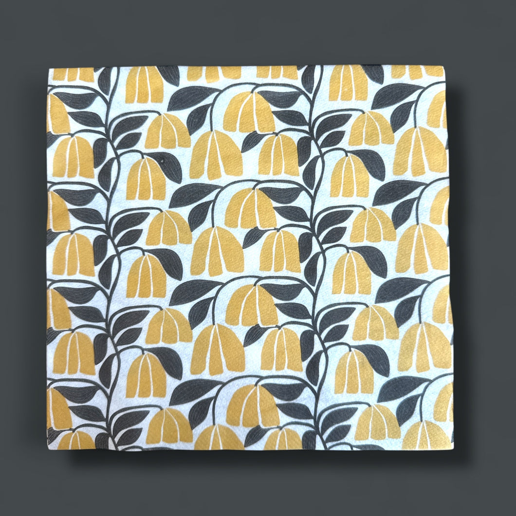 NAPKINS -  LINEN TEXTURED YELLOW TULIP