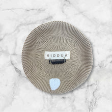 Load image into Gallery viewer, KIPPAH - BEIGE CROCHET WHITE HEART