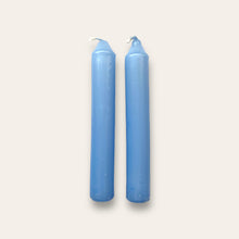 Load image into Gallery viewer, SHABBAT CANDLE SET - AZURE BLUE