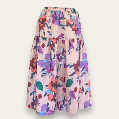 FLOWER PRINT MAXI SKIRT