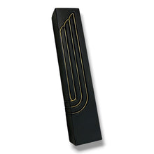 Load image into Gallery viewer, MEZUZAH COVER BLACK ~ GOLD SHIN