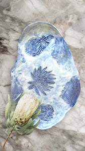 CERAMIC PLATE - PROTEA BLUE