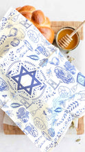 Load image into Gallery viewer, CHALLAH COVER - ROSH HASHANA BLUE