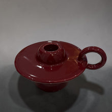 Load image into Gallery viewer, CANDLE HOLDER - BURGANDY CERAMIC