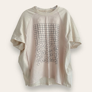 LINEN T-SHIRT - SQUARE PRINT