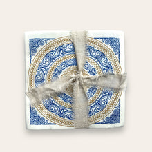 Load image into Gallery viewer, NAPKINS -  LINEN TEXTURED PATTERN BLUE