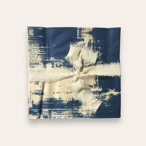 NAPKINS -  LINEN TEXTURED ABSTRACT BLUE