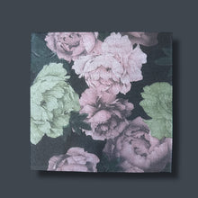 Load image into Gallery viewer, NAPKINS -  LINEN TEXTURED PEONY BLACK