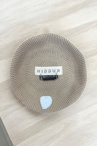 KIPPAH - BLACK CROCHET WHITE HEART