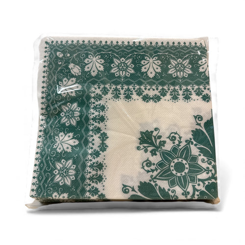 NAPKINS -  LINEN TEXTURED GREEN BANDANA