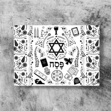 Load image into Gallery viewer, PAPER PLACEMAT - PESACH BLACK