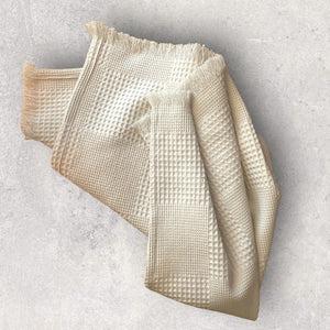 NETILAT TOWEL - BEIGE COTTON WAFFLE