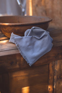 NETILAT TOWEL - BLUE COTTON WAFFLE