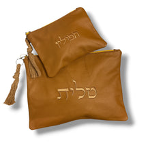 Load image into Gallery viewer, TALLIT BAG - TAN LEATHER