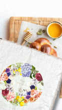 Load image into Gallery viewer, CHALLAH COVER - LINEN WHITE FLORAL