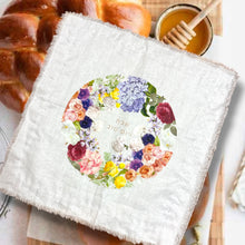 Load image into Gallery viewer, CHALLAH COVER - LINEN WHITE FLORAL