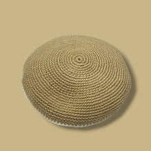 Load image into Gallery viewer, KIPPAH CROCHET - WHITE BORDER