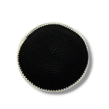 Load image into Gallery viewer, KIPPAH CROCHET - WHITE BORDER