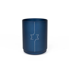 Load image into Gallery viewer, KIDDUSH CUP - BLUE MESHUGGENEH