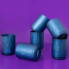 Load image into Gallery viewer, KIDDUSH CUP - BLUE MESHUGGENEH