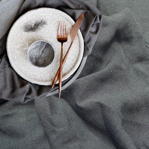 TABLECLOTH - CHARCOAL LINEN