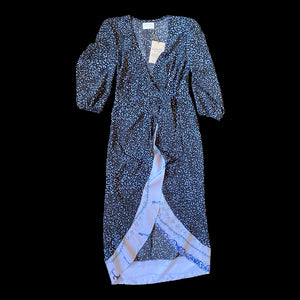 DEVI DRESS BLUE LEOPARD