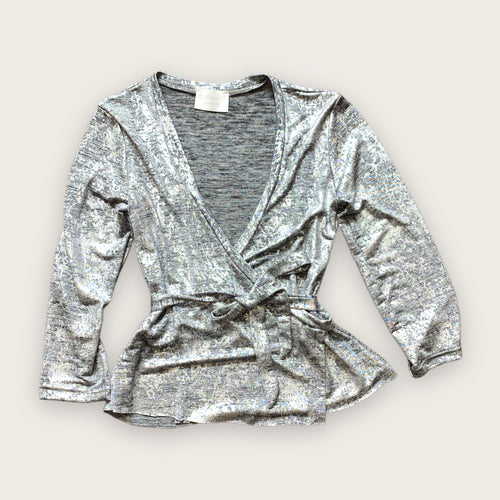 BALLET JERSEY TOP - SILVER KNIT