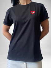 Load image into Gallery viewer, LOVE LIFE T-SHIRT BLACK HEART