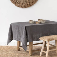 Load image into Gallery viewer, TABLECLOTH - CHARCOAL LINEN