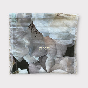 LINEN EMBROIDERY MATZAH COVER - ORA