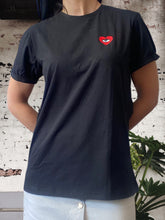 Load image into Gallery viewer, LOVE LIFE T-SHIRT BLACK HEART