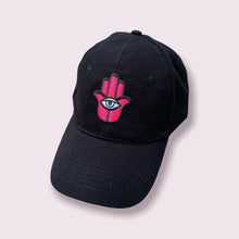 Load image into Gallery viewer, LOVE LIFE CAP BLACK HAMSA